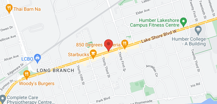 map of 2200 LAKESHORE Boulevard W Unit# 3510